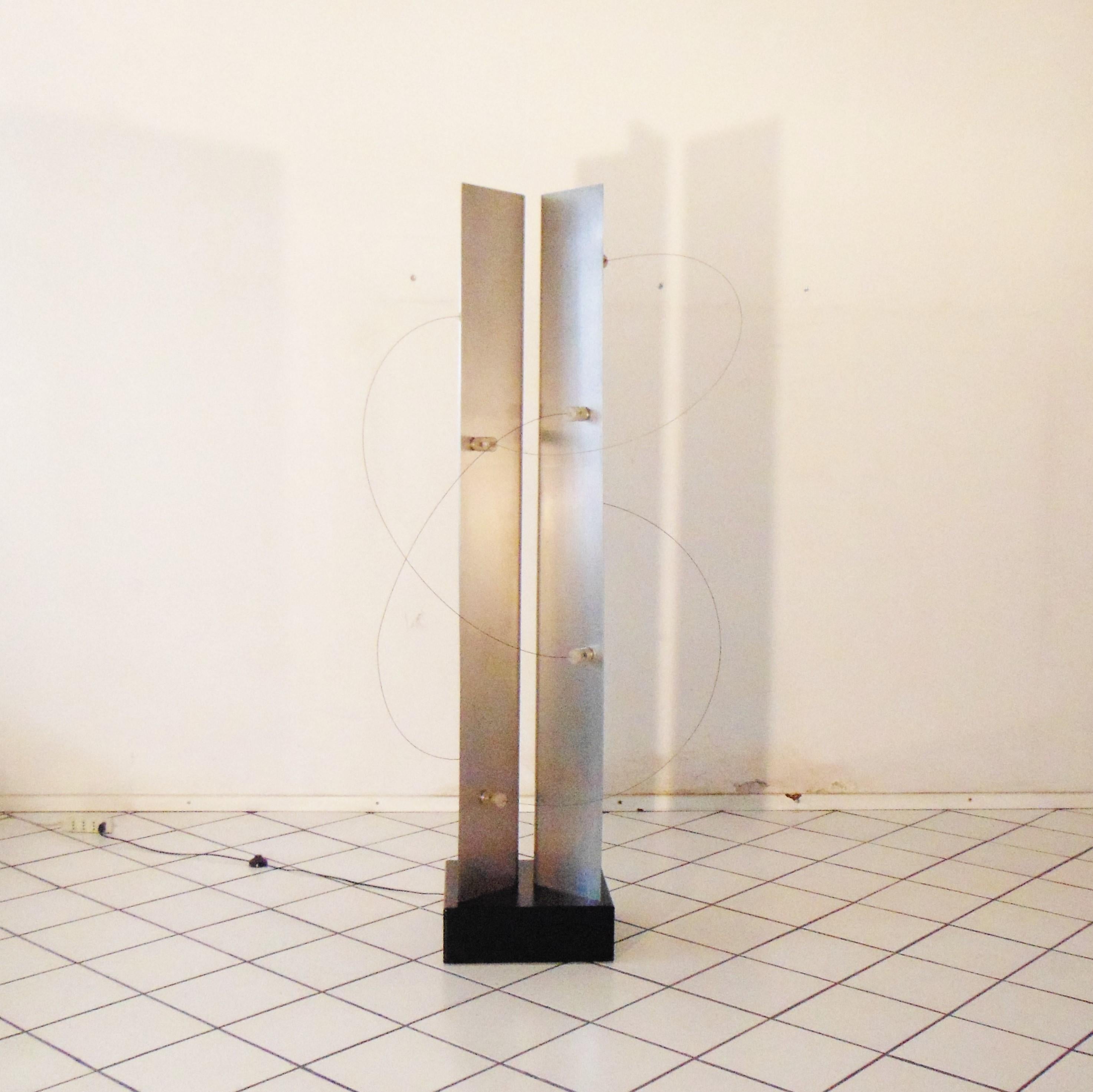 Space Age Studio A.R.D.I.T.I. Floor Lamp for Sormani Nucleo Italy 1975, Steel, Lucite