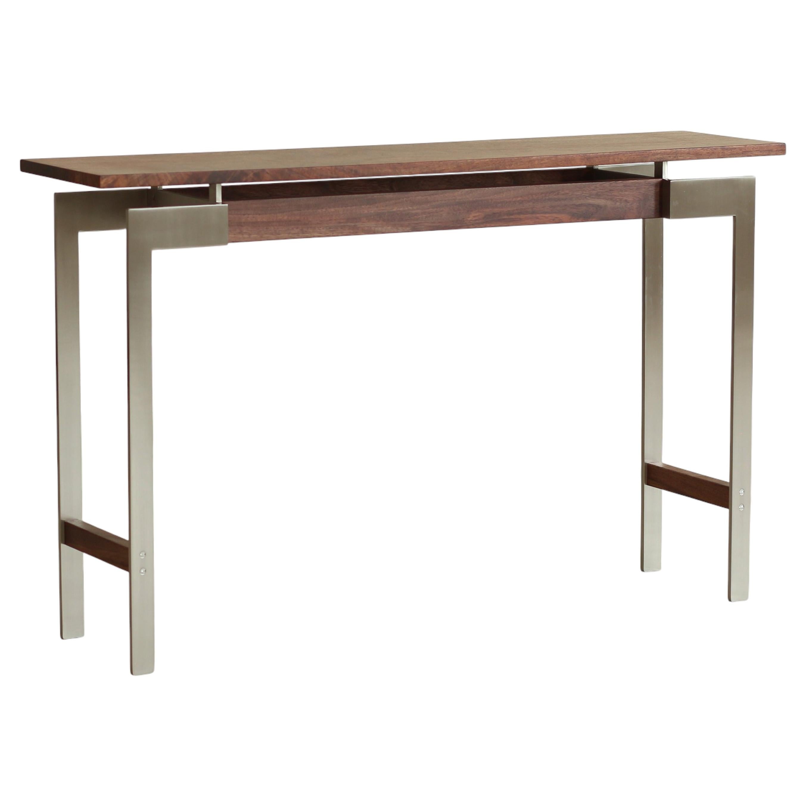 PEMBROKE Console Table by AMBROZIA, Premium Solid Wood & Metal