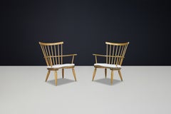 Midcentury Armchair with New Boucle Cushions by Franz Schuster, Austria, 1950s