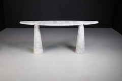 Angelo Mangiarotti für Skipper, Konsole „Eros“ aus weißem Carrara-Marmor, Italien, 1970er Jahre
