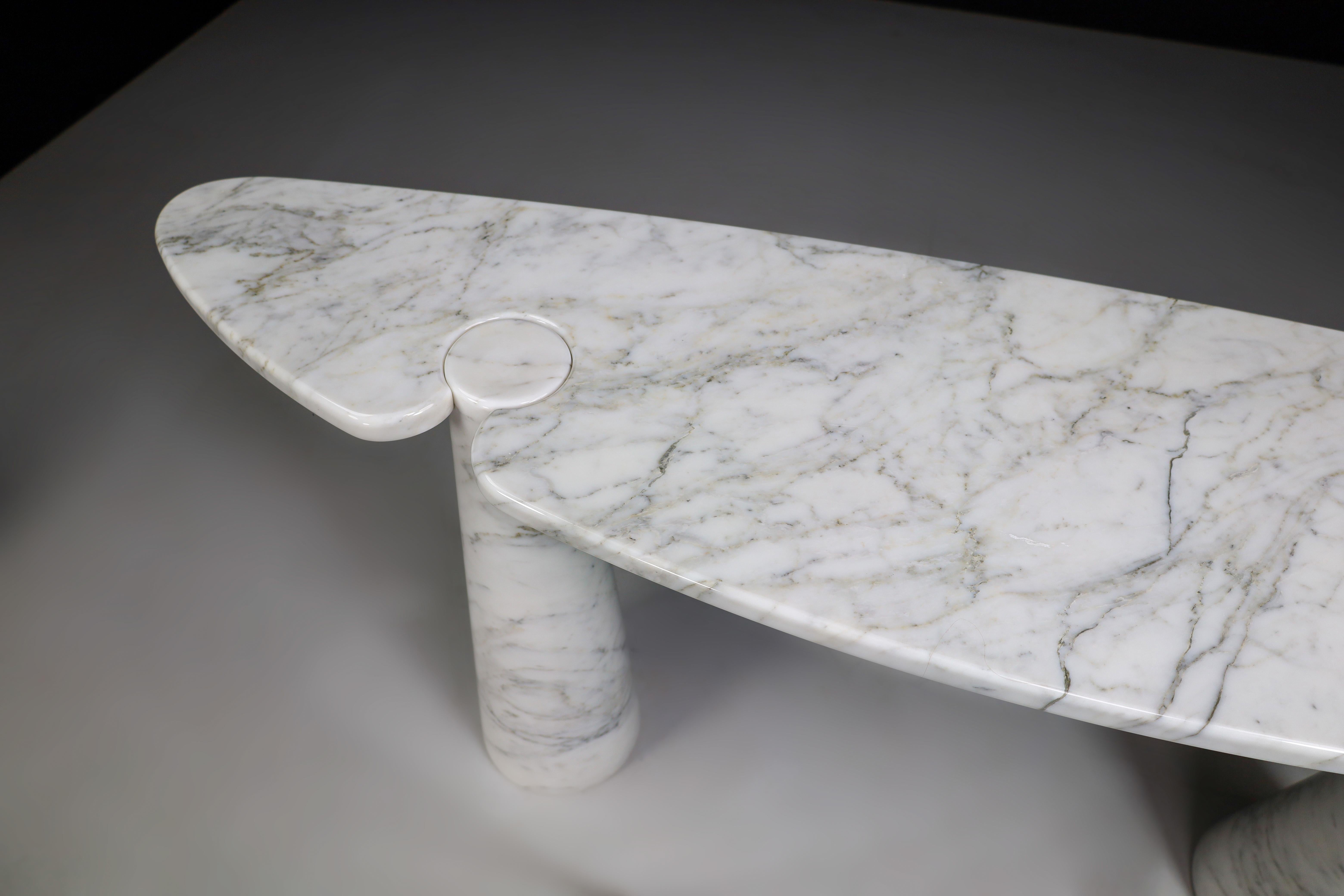 20th Century Angelo Mangiarotti for Skipper White Carrara Marble 