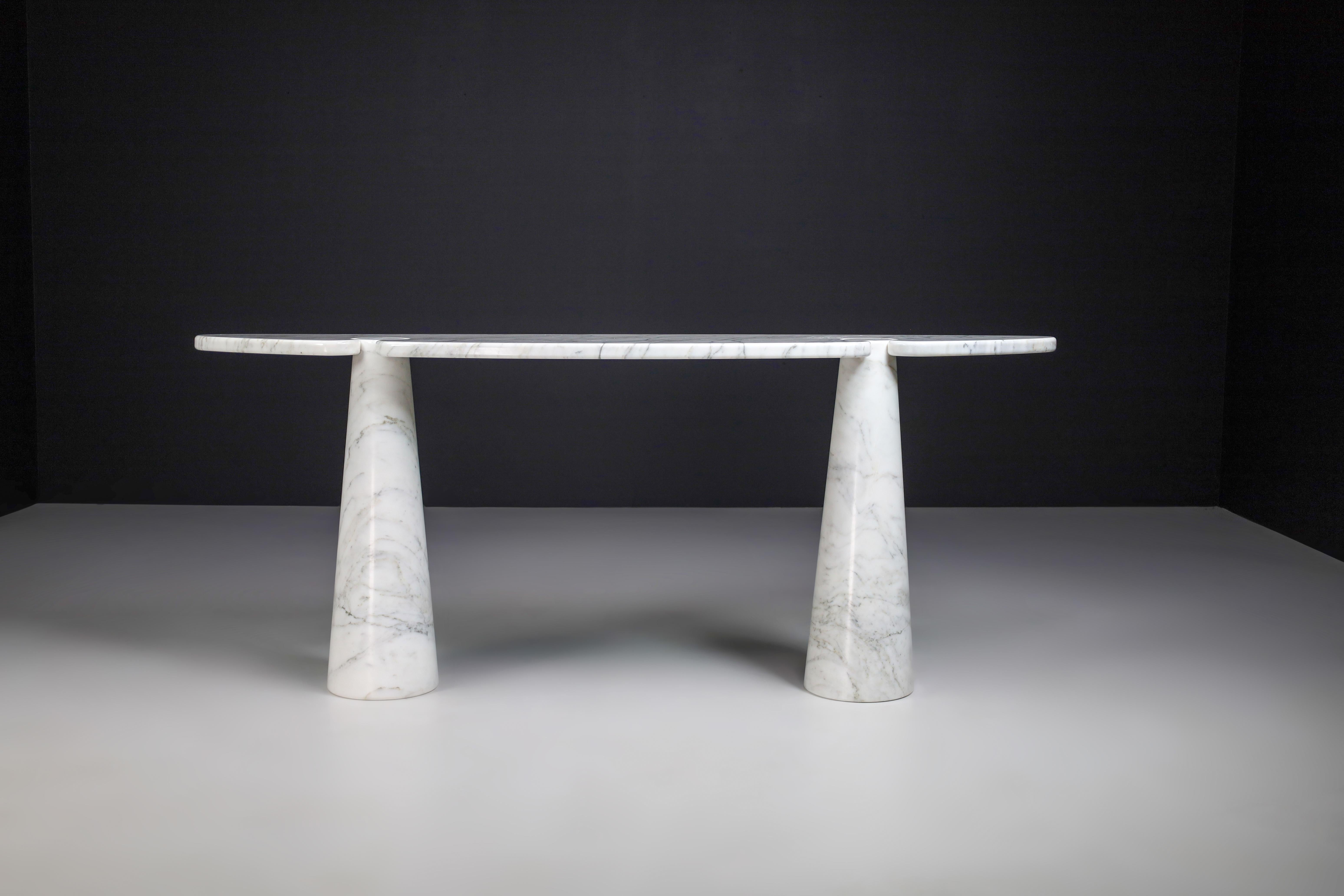 Mid-Century Modern Angelo Mangiarotti for Skipper White Carrara Marble 