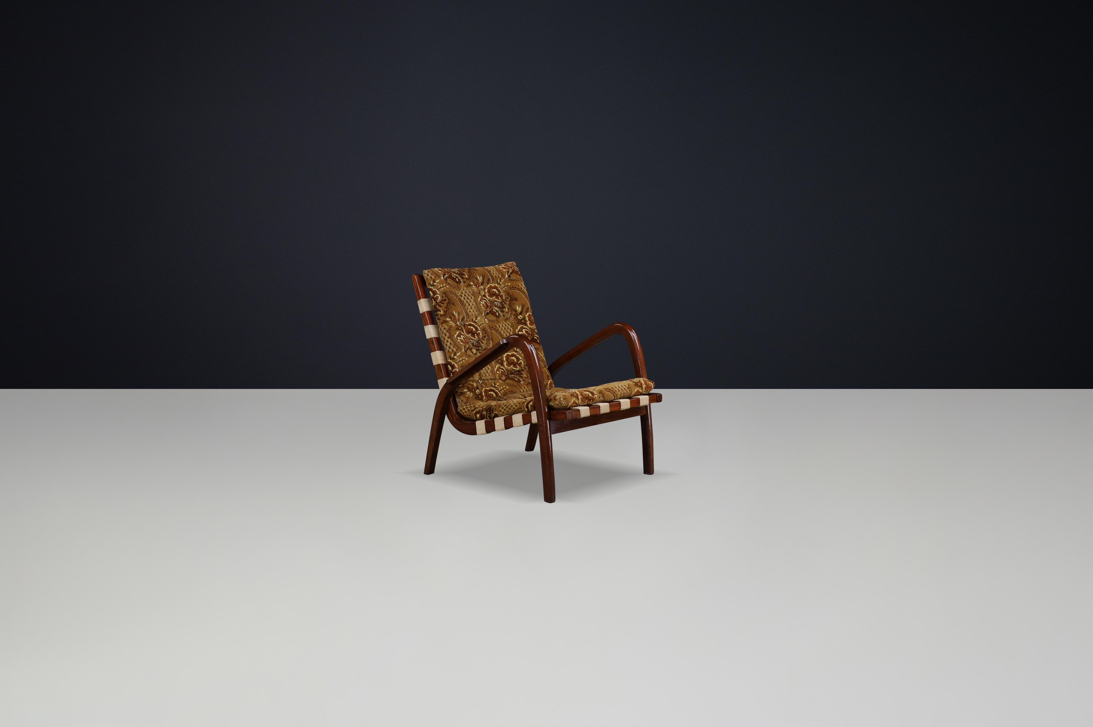 Jan Vaněk zugeschriebener Bugholzsessel, 1940er Jahre Tschechischer Funktionalismus (Bauhaus) im Angebot