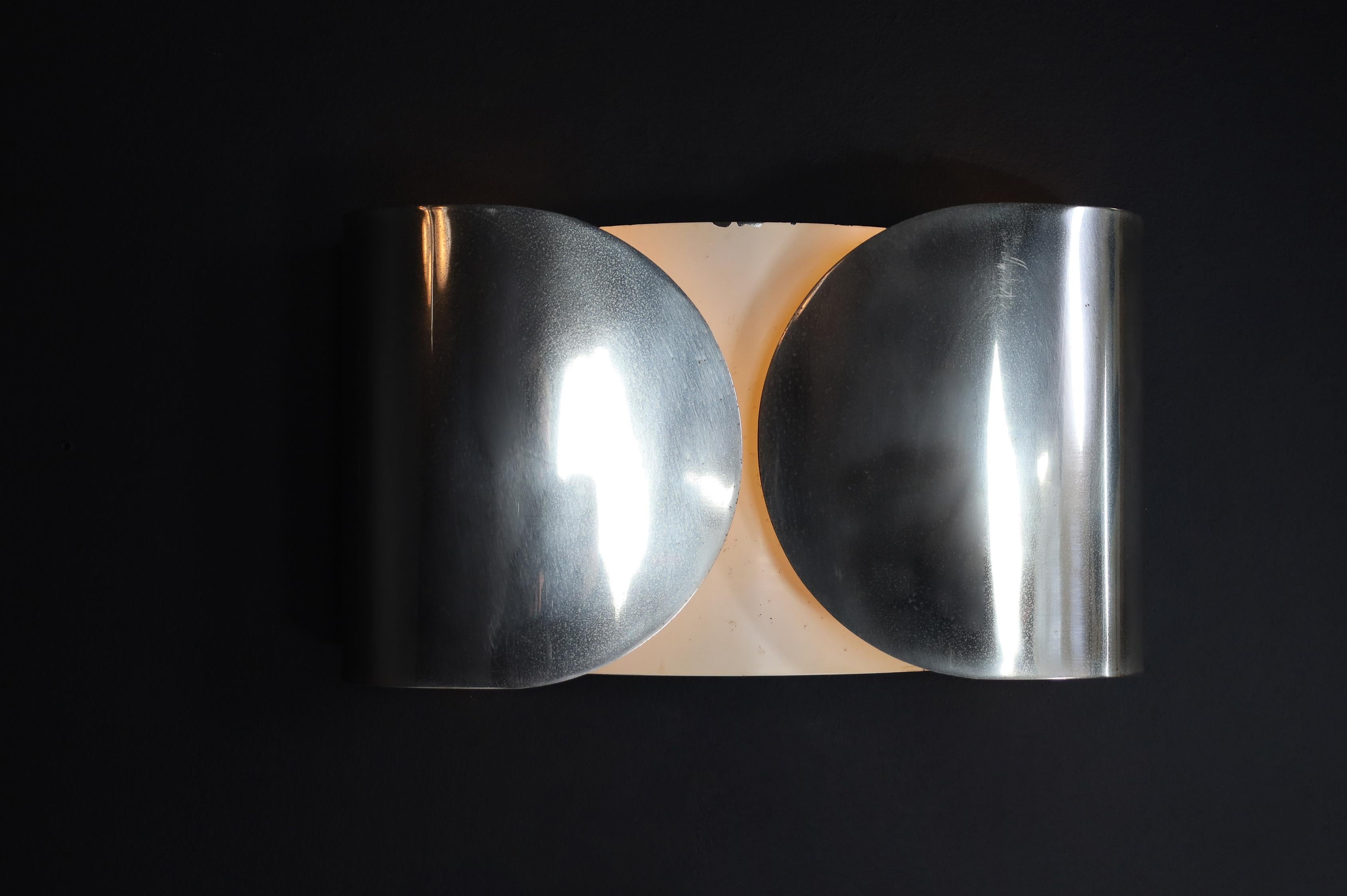 Patinated ‘Foglio’ Wall Lights by Tobia Scarpa for Flos, 1966 – Set of Four For Sale 1