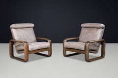 Pair of Rosenthal “Hombre” Leather Lounge Chairs by Burkhard Vogtherr, Germany