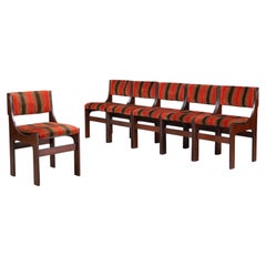 Franco Asnaghi Model 273 Sculptural Dining Chairs, Set of Six, Italy, 1966
