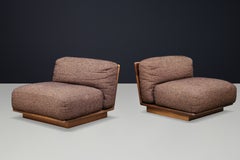 Pair of Mario Bellini “Pianura” Walnut Lounge Chairs for Cassina, Italy, 1971