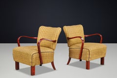 Par de sillones Art Déco de madera curvada de Jindřich Halabala, década de 1930*
