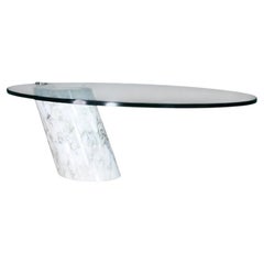 Team Form AG pour Ronald Schmitt : table basse « K1000 » en marbre et verre, années 1970