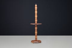 Lampadaire sculpté en chêne français, attribué à Charles Dudouyt, France, années 1940
