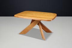 Pierre Chapo T35B Solid Elm Dining Table, France, 1960s