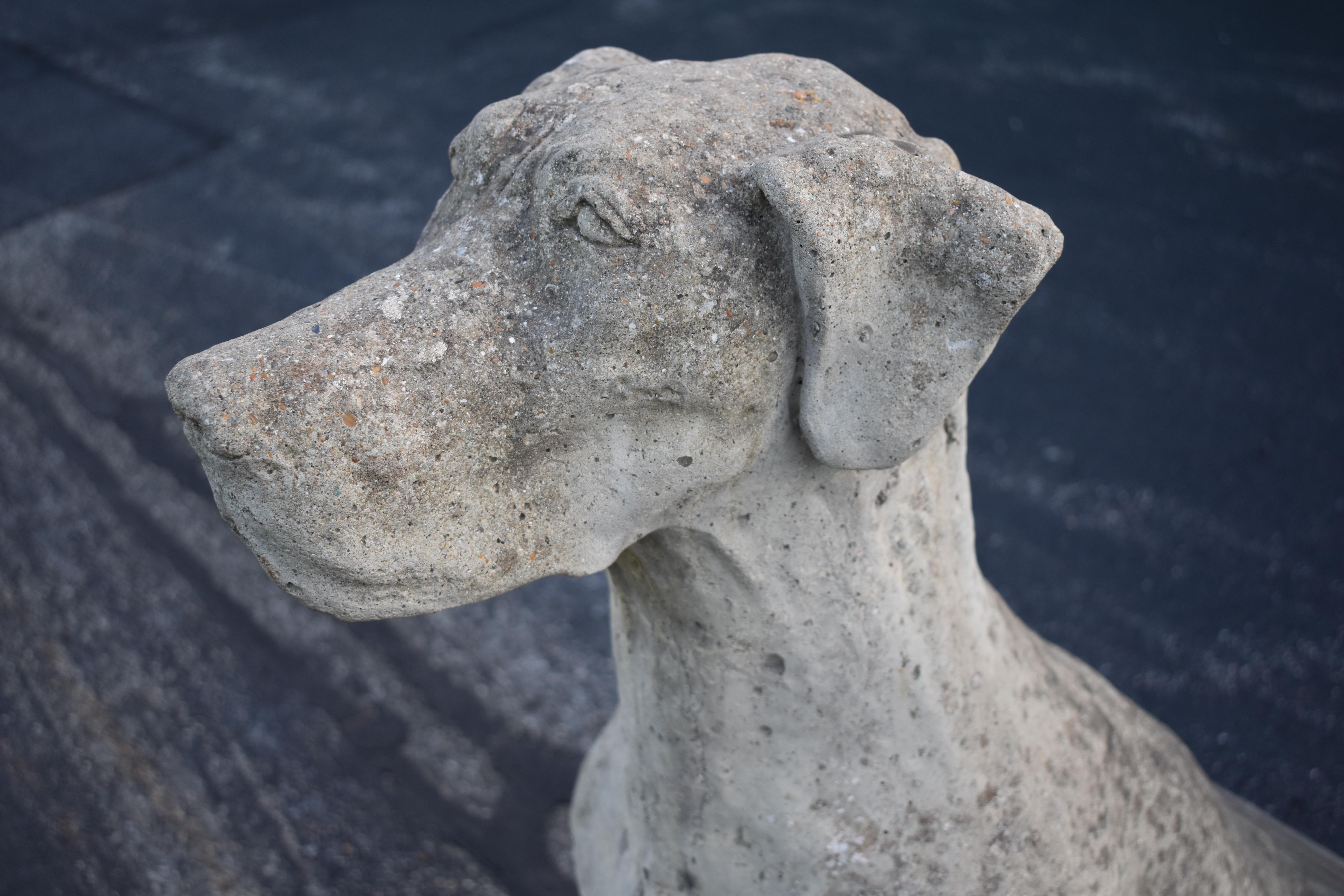 Great Dane Composition Stone Statue by Lucas, English 1