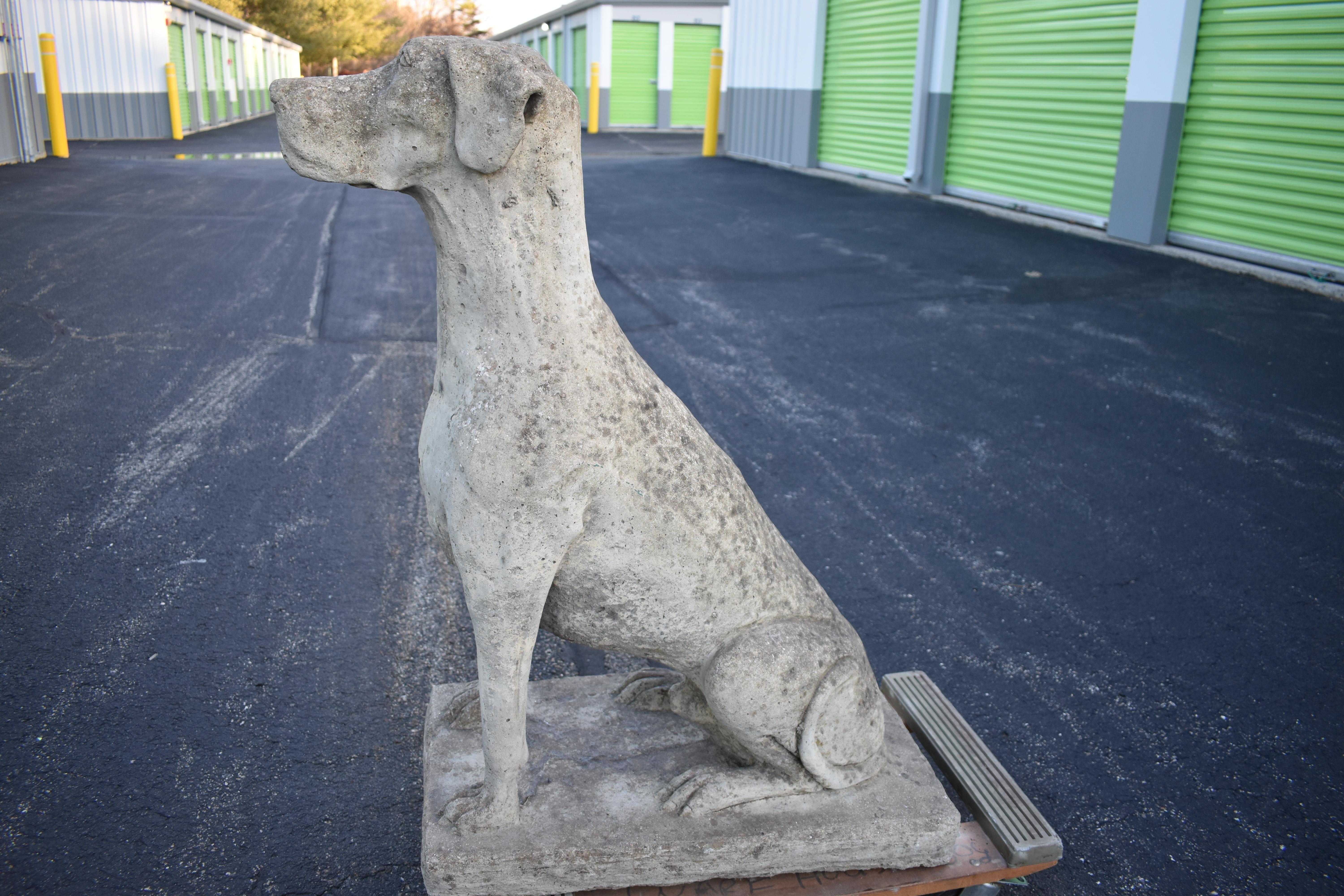 Great Dane Composition Stone Statue by Lucas, English 2