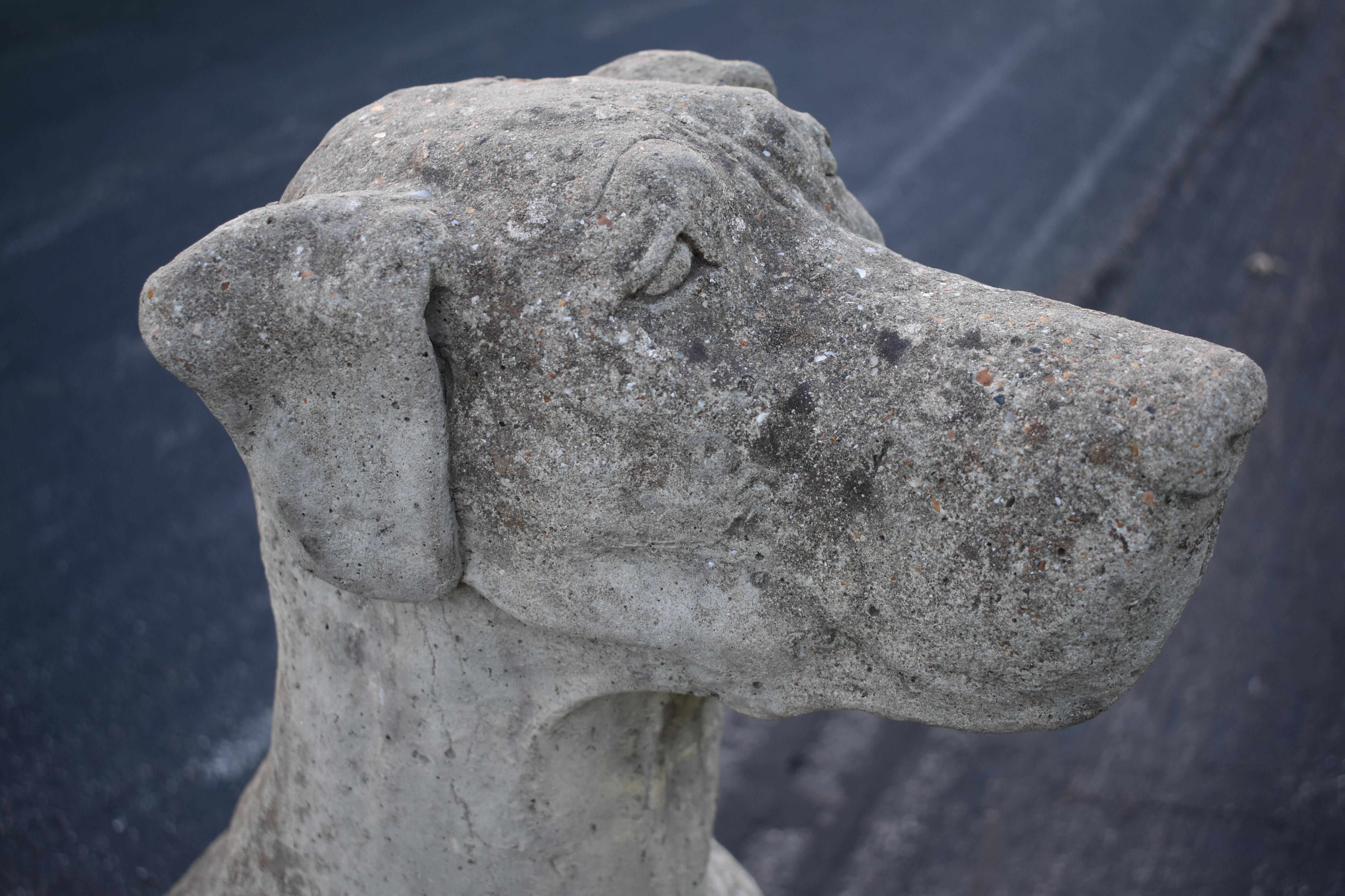 Great Dane Composition Stone Statue by Lucas, English 6
