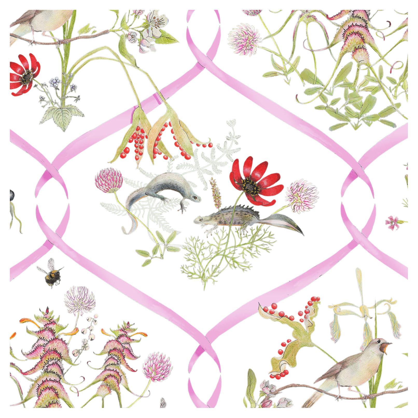Mercia Ribbons Slate Wallpaper