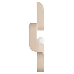 Serpentine Vertical Ceramic Wall Sconce by Farrah Sit - Single or Mirrored Pair