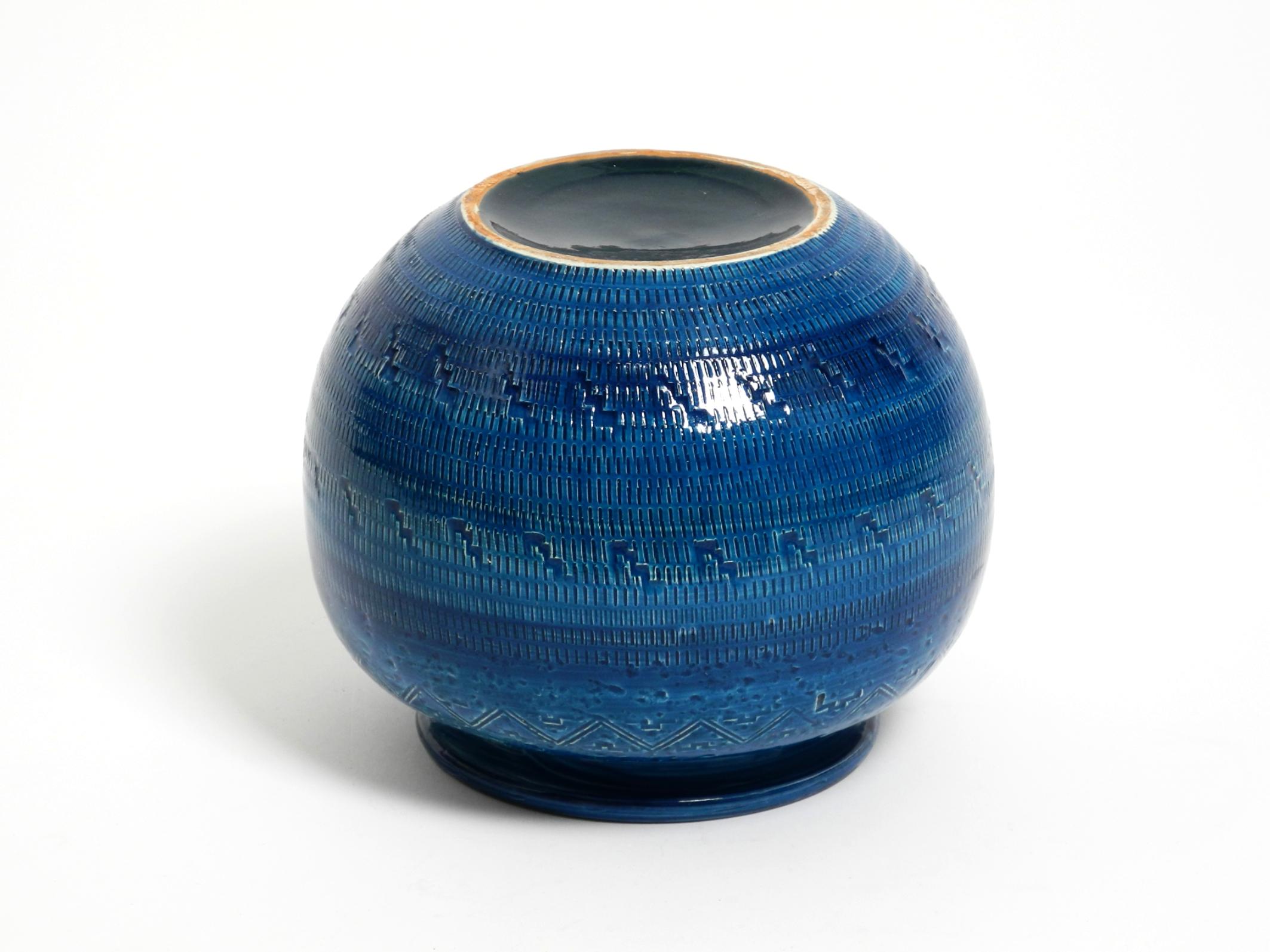 Bellissimo vaso in ceramica Rimini Blu di Aldo Londi per Bitossi del 1960 in vendita 2