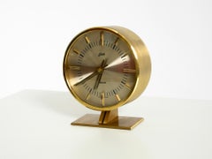 Reloj de mesa original y poco común de latón de los años 60, de la marca Schatz (Alemania)