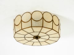 Elegante y espectacular lámpara redonda de estilo «Mid-Century Modern» para techo o pared, fabricada