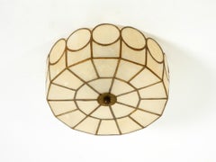 Elegante y espectacular lámpara redonda de estilo «Mid-Century Modern» para techo o pared, fabricada