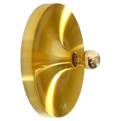 Lampada da soffitto o da parete originale Teka Space Age in alluminio, finitura ottone anodizzato