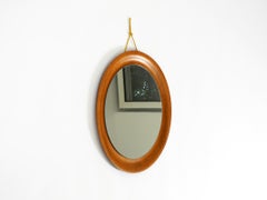 Runder Wandspiegel aus Teakholz im Mid-Century-Stil von ARY Fanerprodukter, Nybro, Schweden