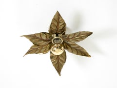 Beautiful brass ceiling or wall lamp from the 1970s by Willy Daro