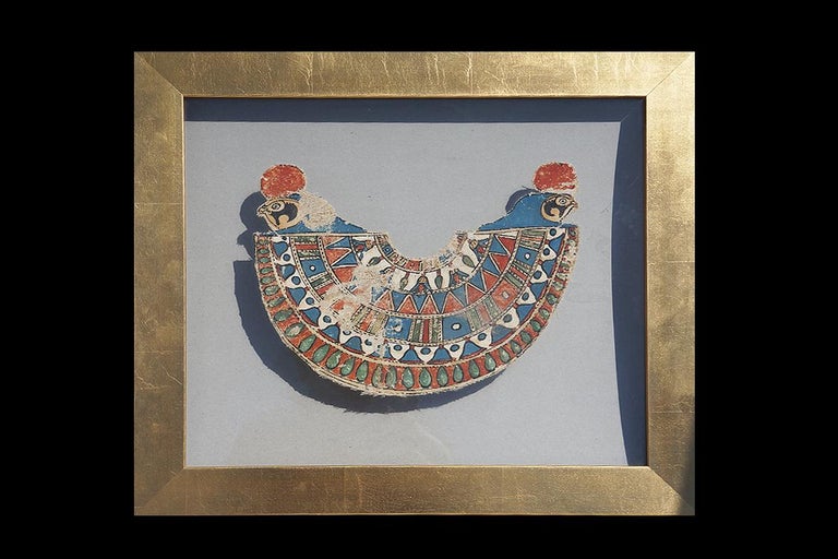 Ancient Egyptian Pectoral Collar, 150 BC30 BC, Painted Cartonnage and