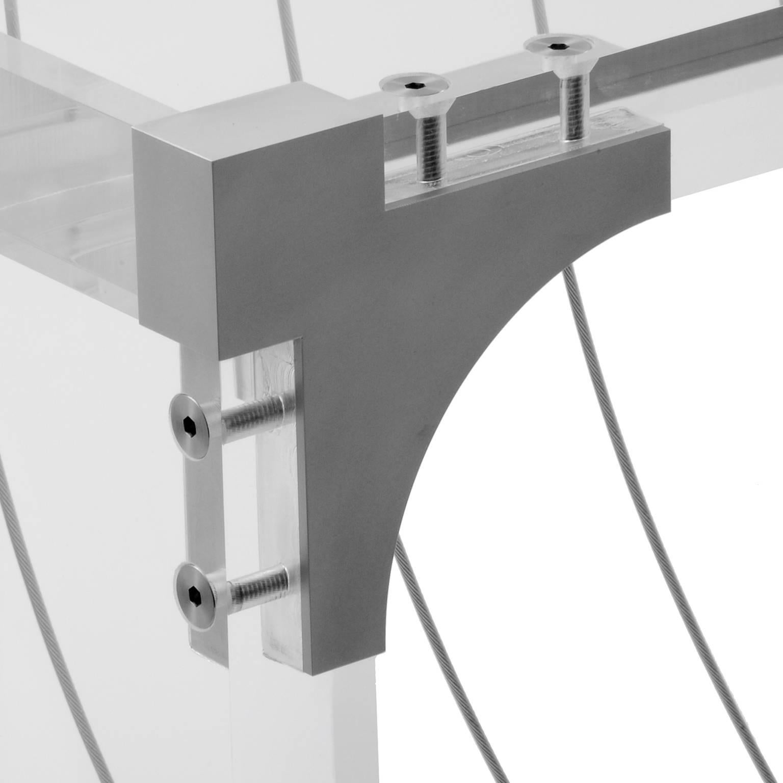 Acrylic Divergence Modern Industrial Plexiglas Hall Table With Metal Acrylic Divergence Modern Industrial Plexiglas Hall Table With Metal
