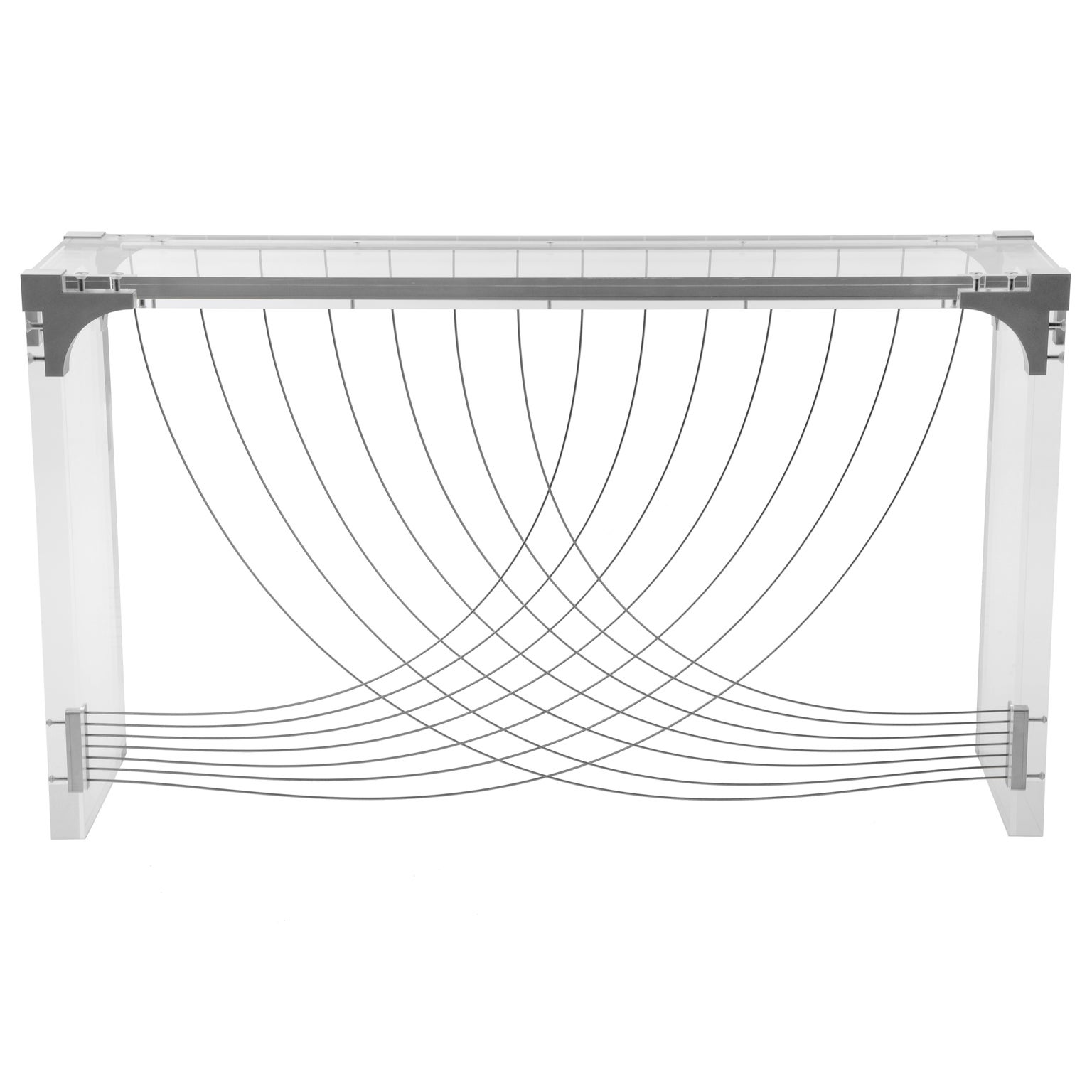 Acrylic Divergence Modern Industrial Plexiglas Hall Table With Metal Acrylic Divergence Modern Industrial Plexiglas Hall Table With Metal