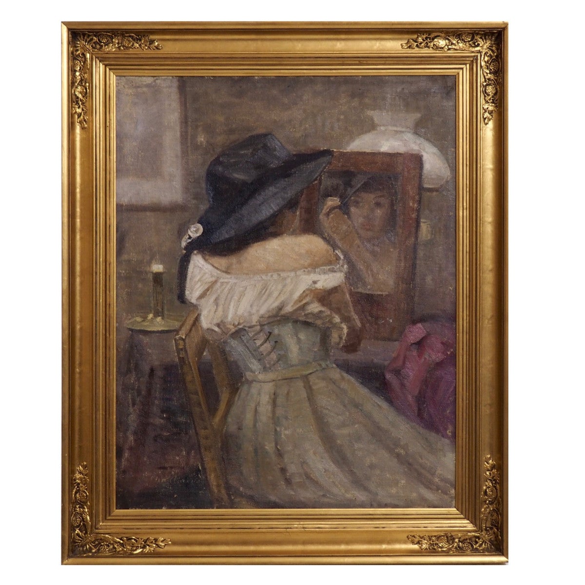 Impressionist Oil Painting, circa 1900 Artist Signed For Sale at 1stDibs