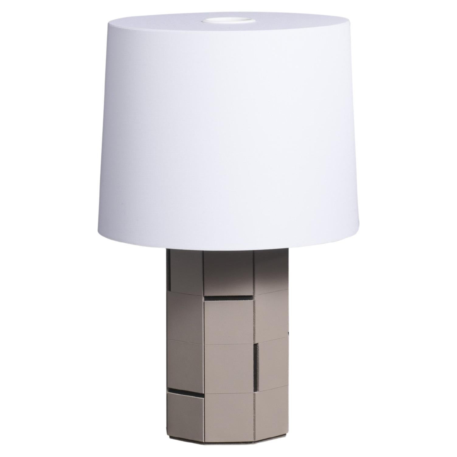 Table Lamp Leather Stephane Parmentier for Giobagnara Atari Table Lamp (Small) For Sale
