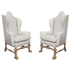 Wood Wingback Chairs