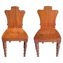 Coppia di sedie da salone in stile georgiano del XIX secolo