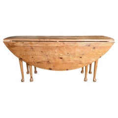 20th Century English Scrub Pine Dropleaf Gateleg Dining Table