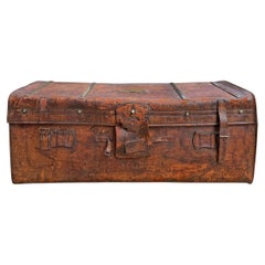 19th Century Leather Portmanteau for Dutch Oil Tycoon Sir Henri Deterding