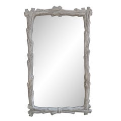 Mid-20th Century Italian Faux Bois Framed Mirror