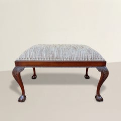Mid-20th Century Chippendale-Style Ottoman