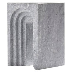 “Portico Side Table” Riuvina Marble Minimalist Side Table by Aparentment