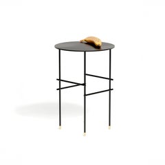 “Pedestal” Metal Minimalist Industrial Side Table by Josep Vila for Aparentment