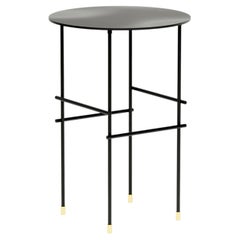 “Pedestal” Metal Minimalist Industrial Side Table by Josep Vila for Aparentment