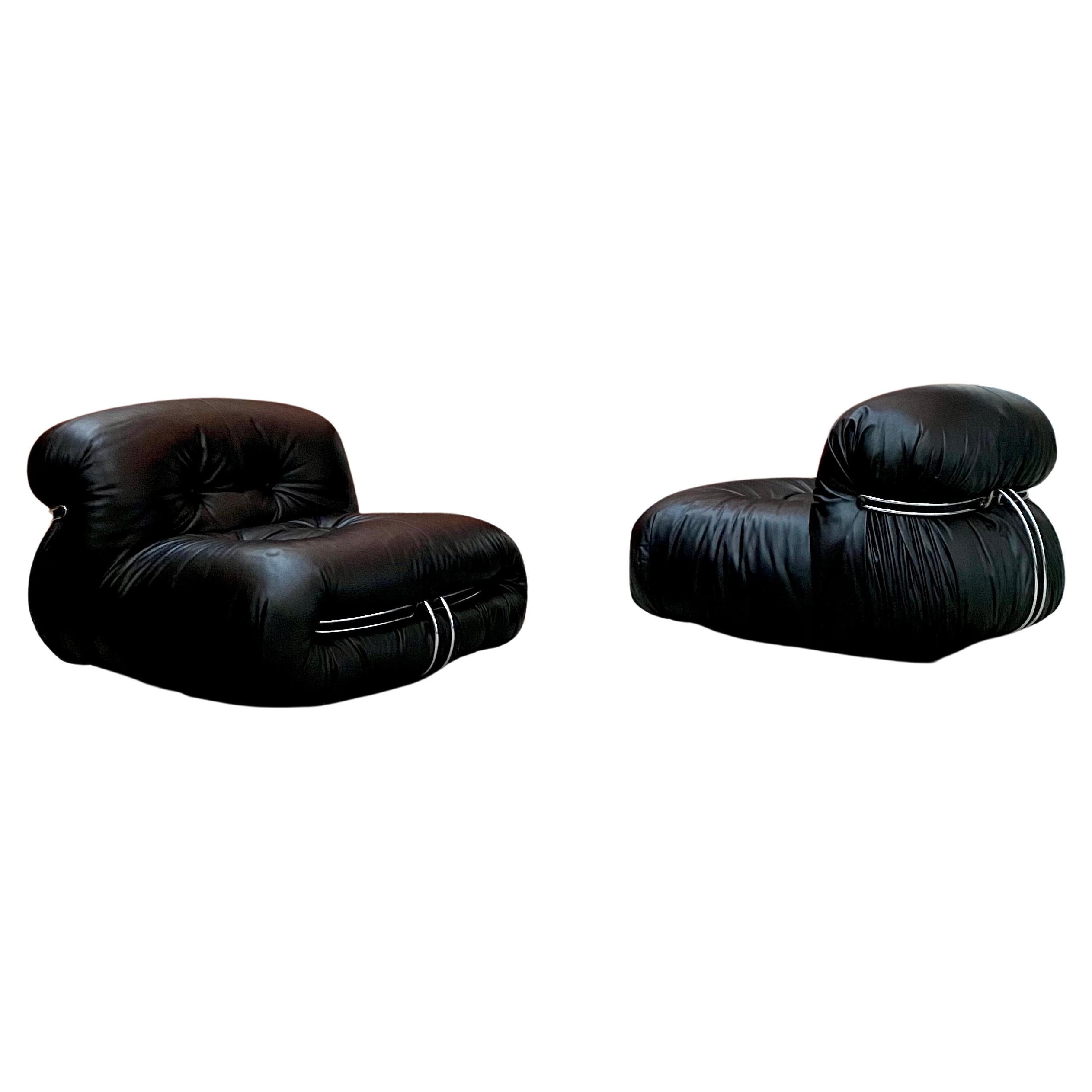 Loungesessel „Soriana“ von Afra & Tobia Scarpa für Cassina, 1969, 2er-Set im Angebot