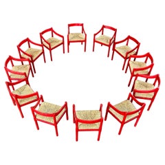 Vico Magistretti "Carimate" Dining Chairs for Cassina, 1960 Set of 12