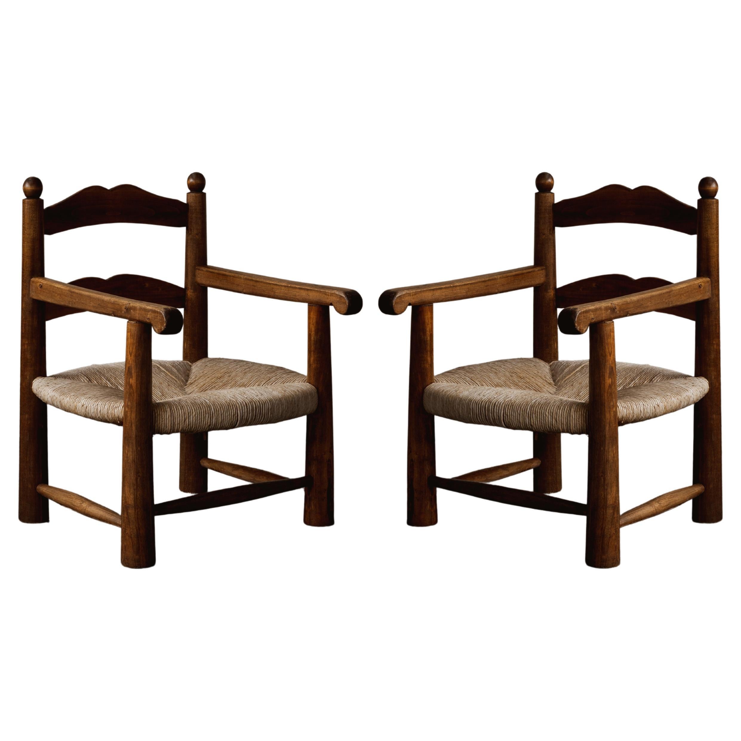 Charles Dudouyt Easy Chairs, 1940s, Set of 2