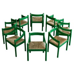 Vico Magistretti "Carimate" Dining Chairs for Cassina, 1960, Set of 8