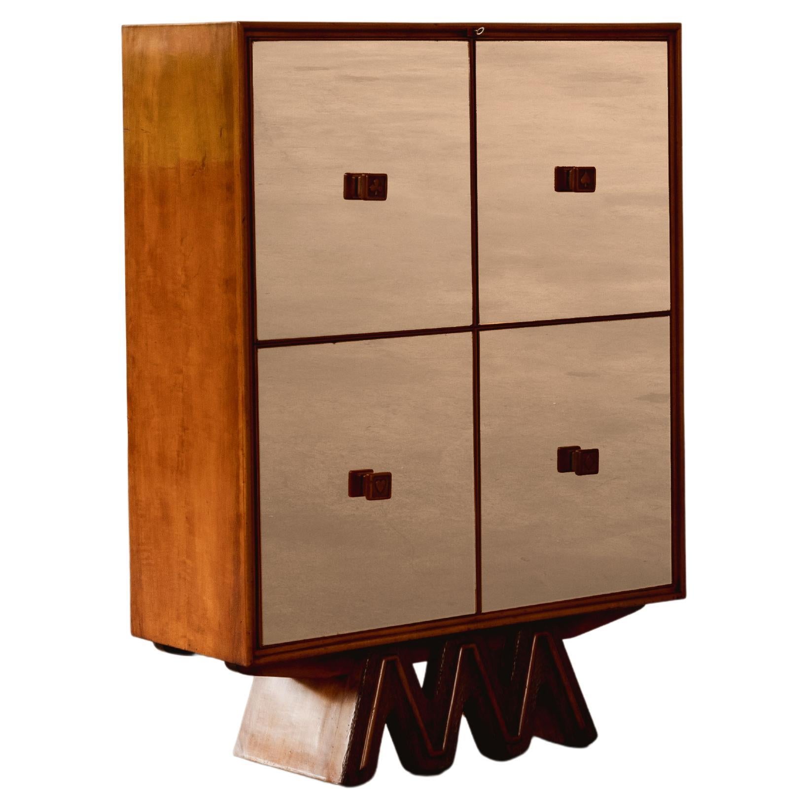 Osvaldo Borsani Bar Cabinet, Variant of Model “5142”, Arredamenti Borsani, 1939 For Sale