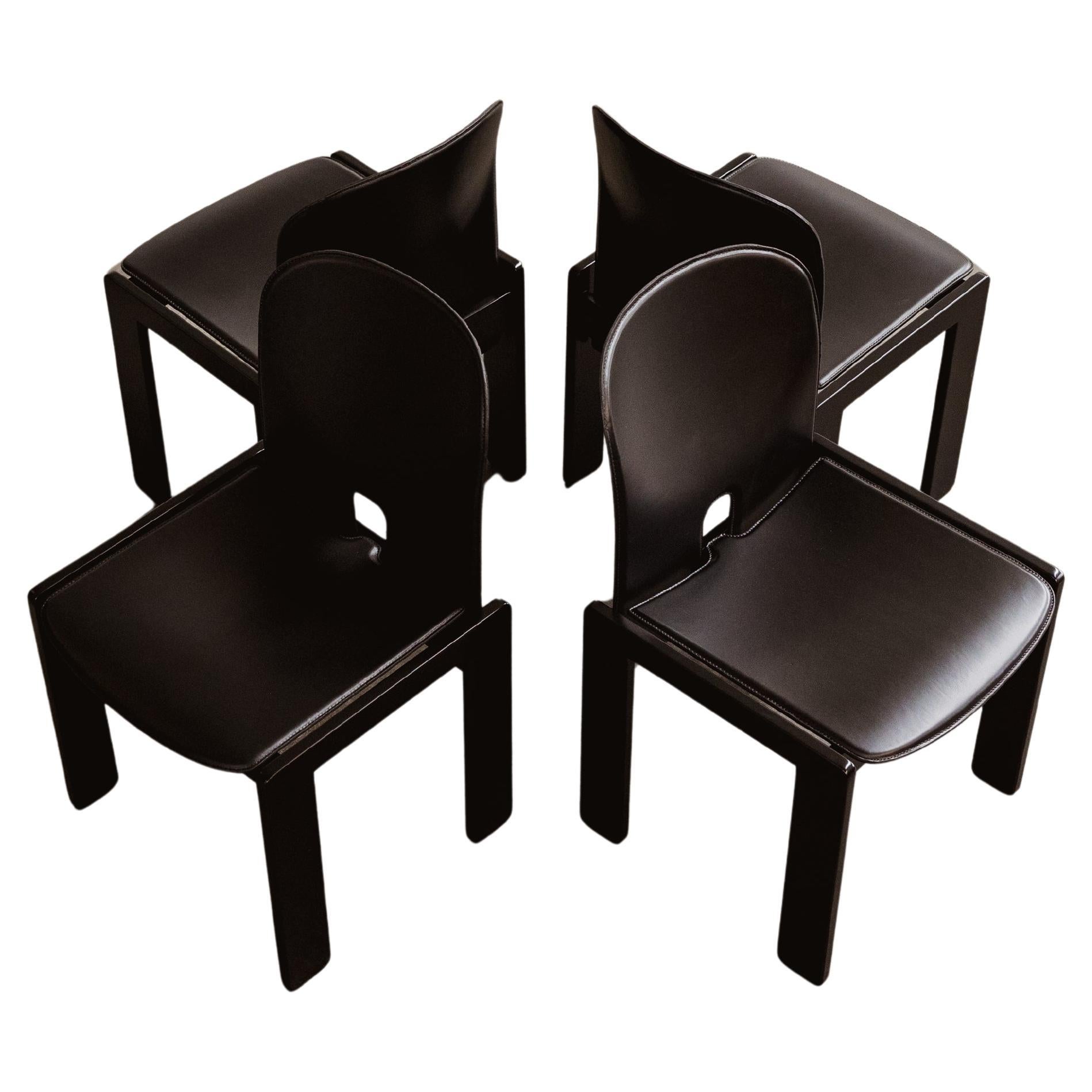 Esszimmerstühle „121“ von Afra & Tobia Scarpa für Cassina, 1965, 4er-Set
