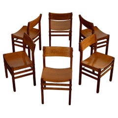 Giuseppe Rivadossi Esszimmerstühle für Officina Rivadossi, 1980, 6er-Set, Giuseppe Rivadossi