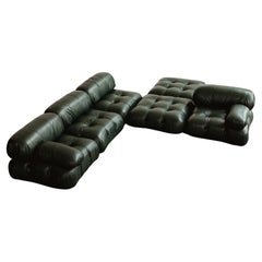 Mario Bellini "Camaleonda" Sofa for B&B Italia, Dark Green, 1970, Set of 6