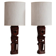 Gianni Pinna Sculptural Table Lamps, 1970, Set of 2